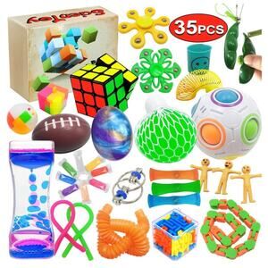 Scientoy Fidget Toy Set, 35 Pcs Sensory Toy for ADD, OCD, Autistic Children,